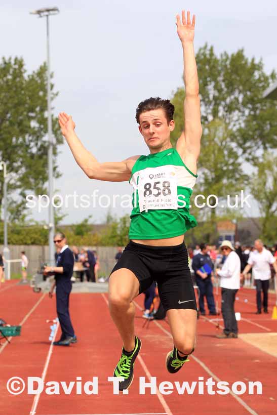 Senior Mens Long Jump, 2023 North Eastern Track and Field Champs., Middlesbrough Sports Village, Middlesbrough. Photo: David T. Hewitson/Sports for All Pics